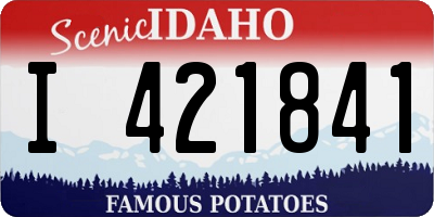 ID license plate I421841