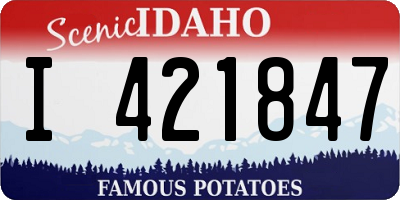 ID license plate I421847