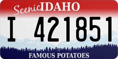 ID license plate I421851