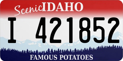 ID license plate I421852