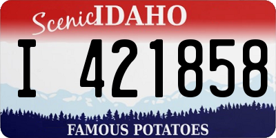 ID license plate I421858