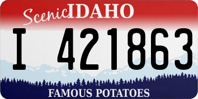 ID license plate I421863