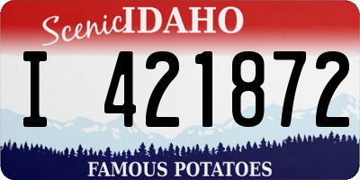 ID license plate I421872