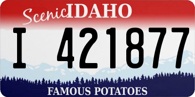 ID license plate I421877