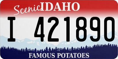 ID license plate I421890