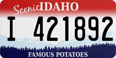 ID license plate I421892