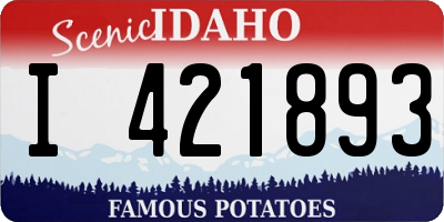 ID license plate I421893