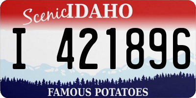 ID license plate I421896
