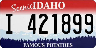 ID license plate I421899