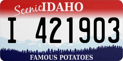 ID license plate I421903