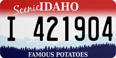 ID license plate I421904