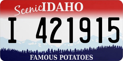 ID license plate I421915