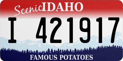 ID license plate I421917
