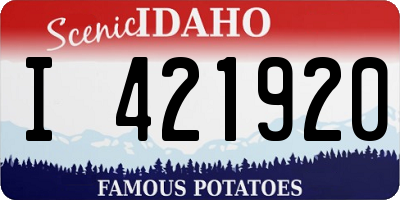 ID license plate I421920