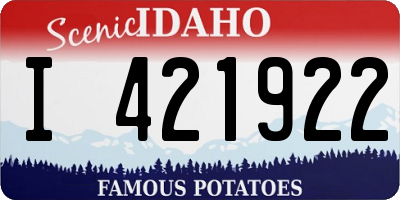 ID license plate I421922