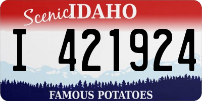 ID license plate I421924