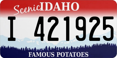 ID license plate I421925