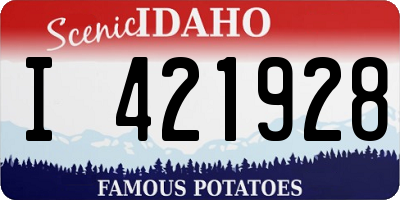 ID license plate I421928