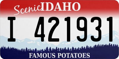ID license plate I421931
