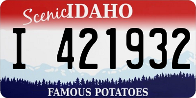 ID license plate I421932