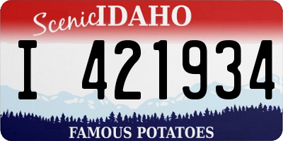 ID license plate I421934