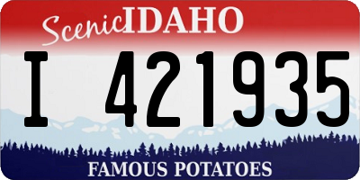ID license plate I421935