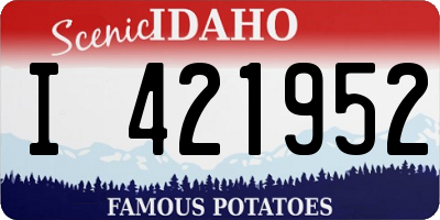 ID license plate I421952