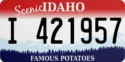 ID license plate I421957
