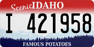 ID license plate I421958