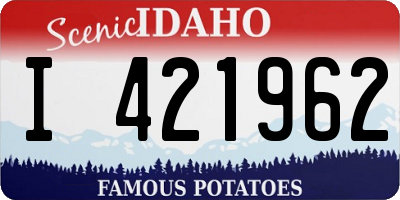 ID license plate I421962