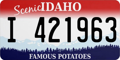 ID license plate I421963