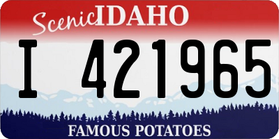 ID license plate I421965