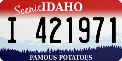 ID license plate I421971