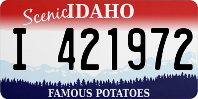 ID license plate I421972