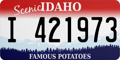 ID license plate I421973