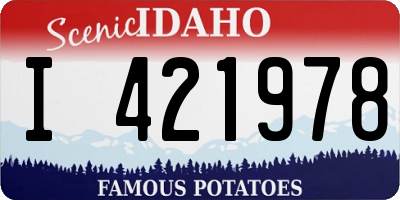 ID license plate I421978
