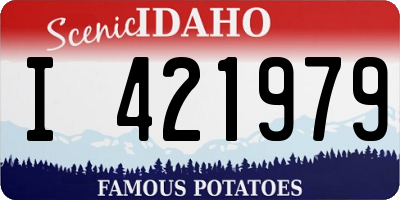 ID license plate I421979
