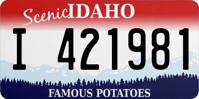 ID license plate I421981