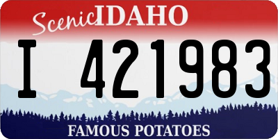 ID license plate I421983
