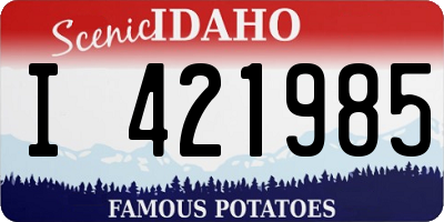 ID license plate I421985