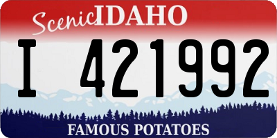 ID license plate I421992