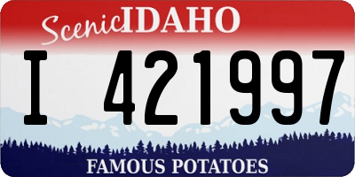 ID license plate I421997