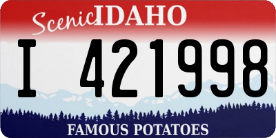 ID license plate I421998
