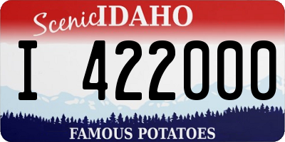 ID license plate I422000