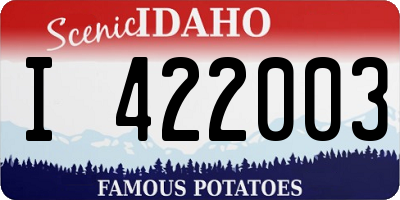 ID license plate I422003
