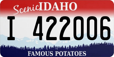 ID license plate I422006
