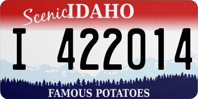 ID license plate I422014