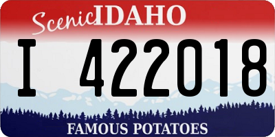 ID license plate I422018
