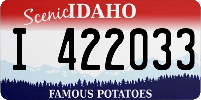 ID license plate I422033