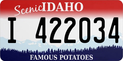 ID license plate I422034